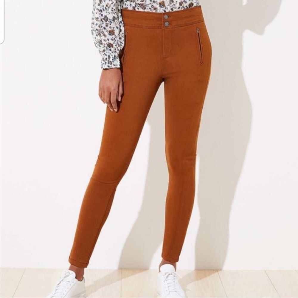 LOFT Pants, Petite High Waist Skinny Sateen. Size 4/27. Great Condition